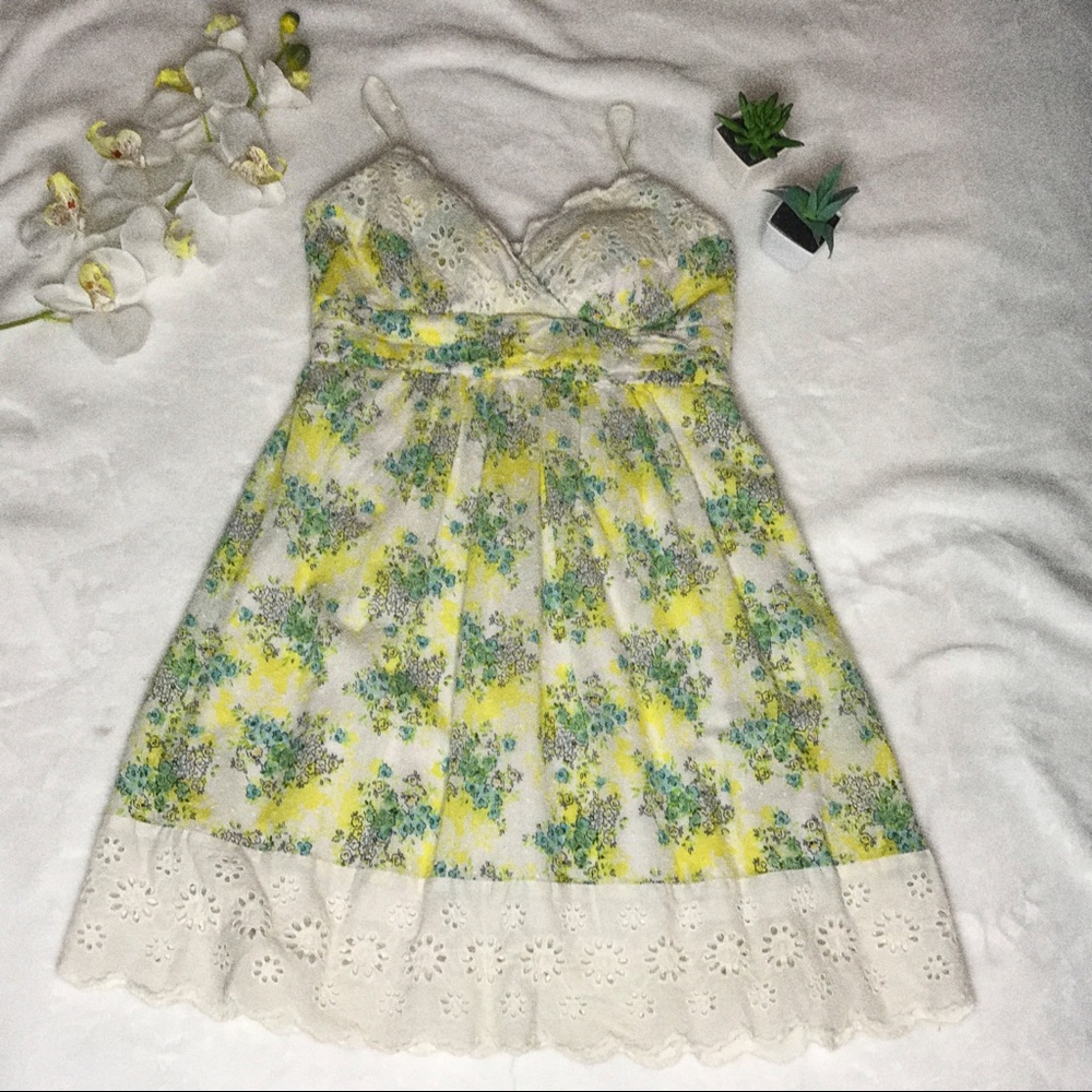 🆑 Ruby Rox yellow|white floral Dress